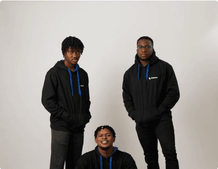 From L-R: Photoshoot of Trojan, Arinze, and IBK